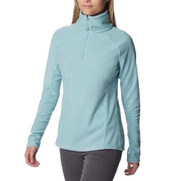 Columbia Ladies Glacial IV Half Zip Fleece Jacket Womens XL Light Blue - Picture 3 of 11